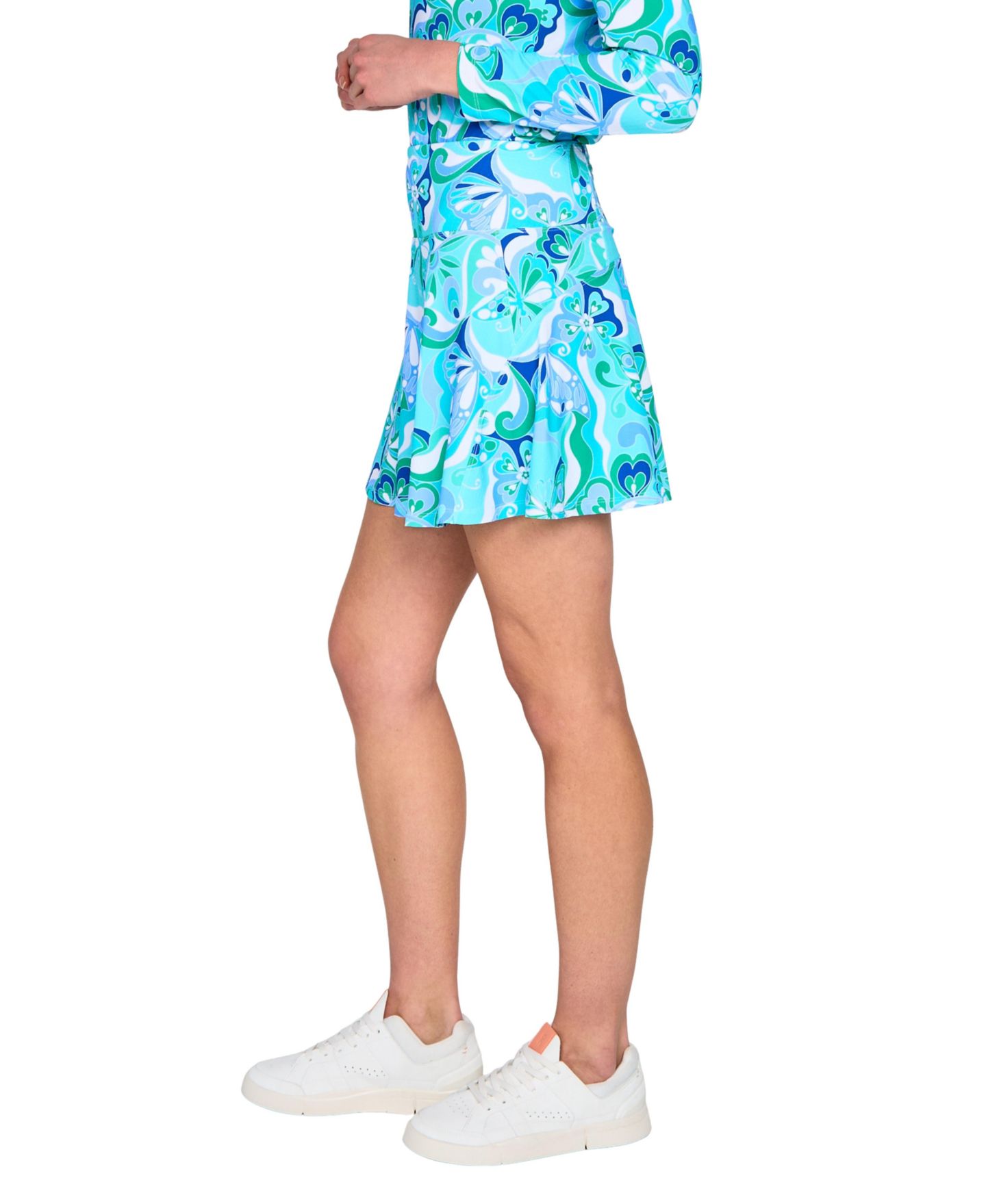 Женская юбка-шорты G Lifestyle Clothing Mini Golf Back Yoke Ruffle Skort, цвет: Синий — фото 2