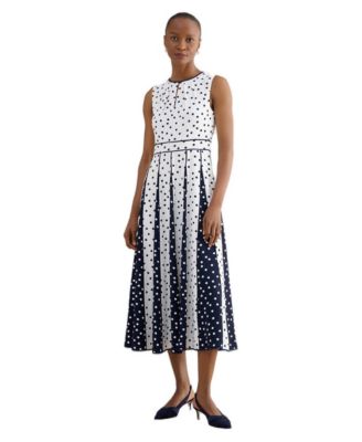 Women's Angelica Pleated Fit-Flare Midi Dress