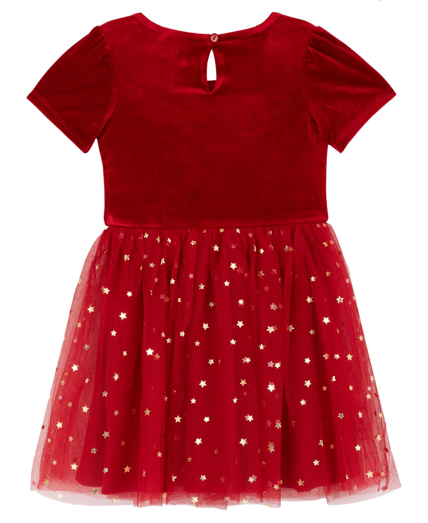 Платье Rare Editions Nutcracker Velvet Bodice Star-Print Tutu Dress для девочек, цвет: Красный — фото 2