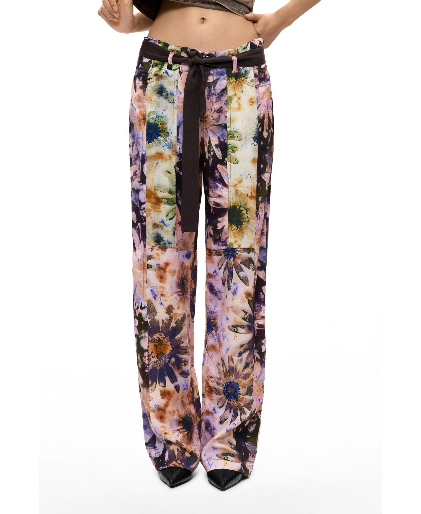 Женские брюки Desigual Long Printed, цвет: Разноцветный — фото 1
