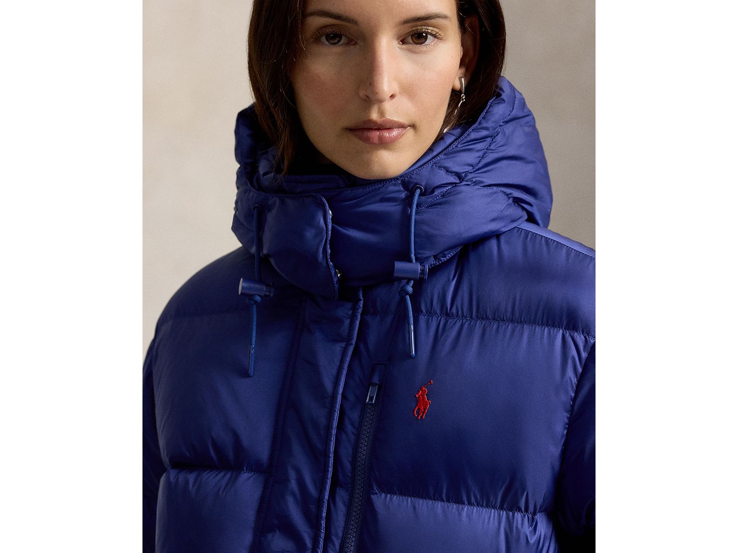 Женская куртка Polo Ralph Lauren Water-Resistant Long-Sleeve Quilt, цвет: Синий — фото 3