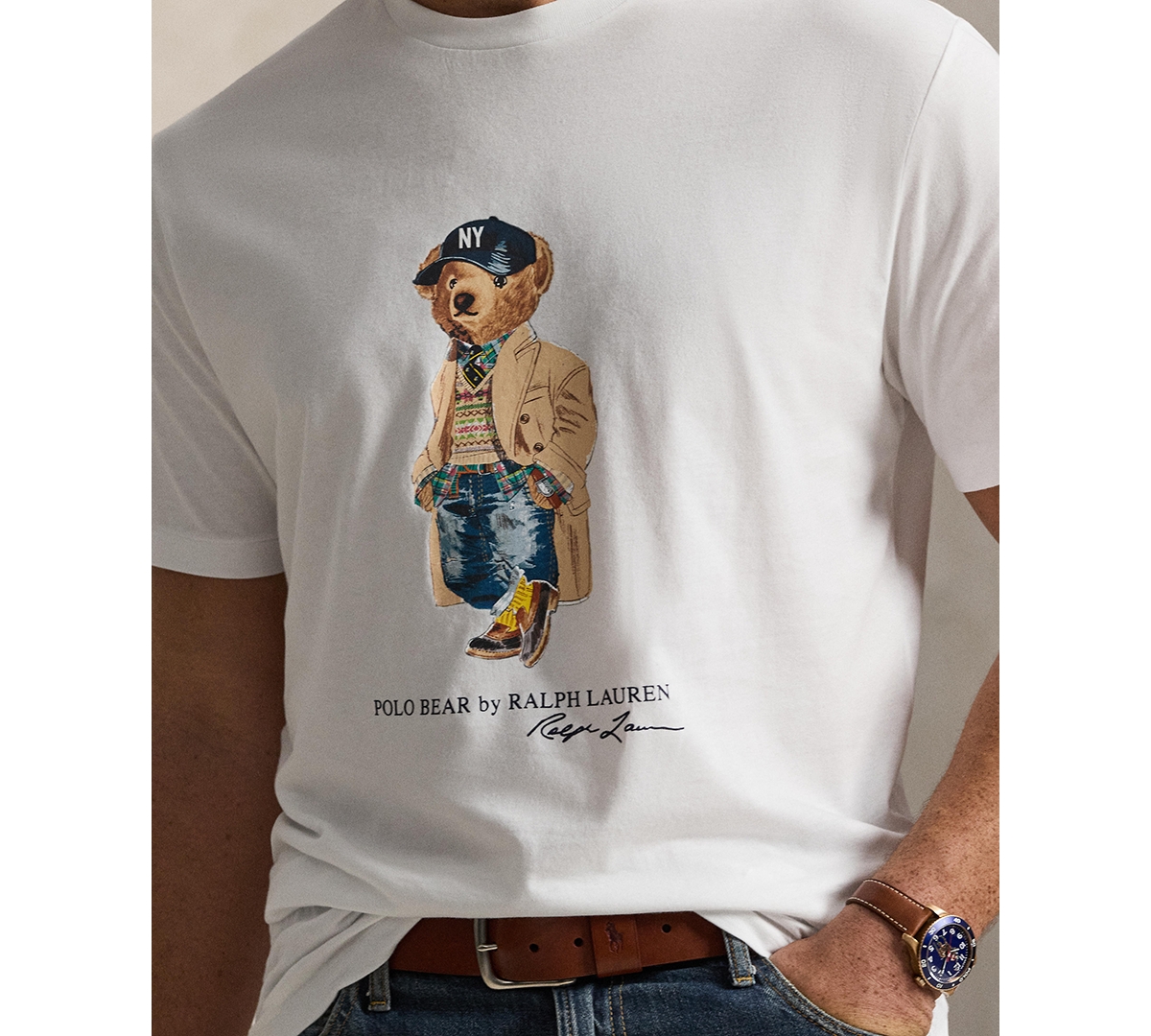 Polo Ralph Lauren Men's Big & Tall Bear Graphic Regular-Fit T-Shirt