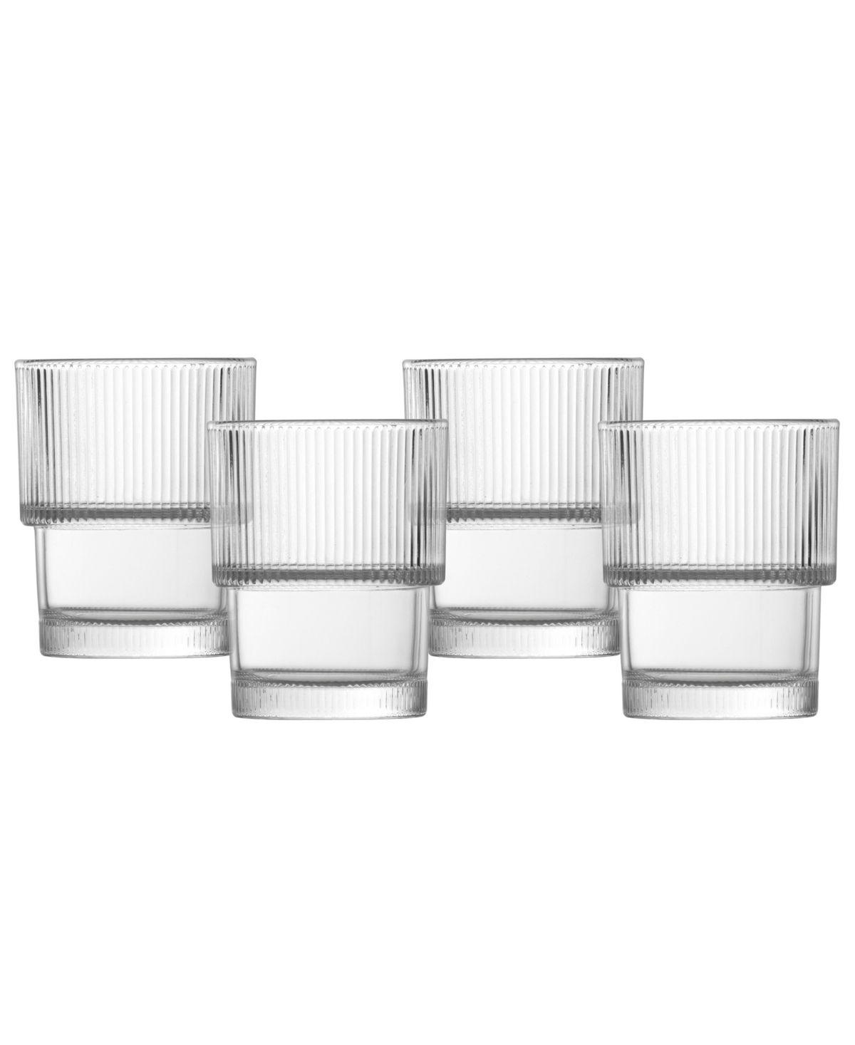 Fortessa Noho Stackable Double Old Fashioned Glasses, Set of 4