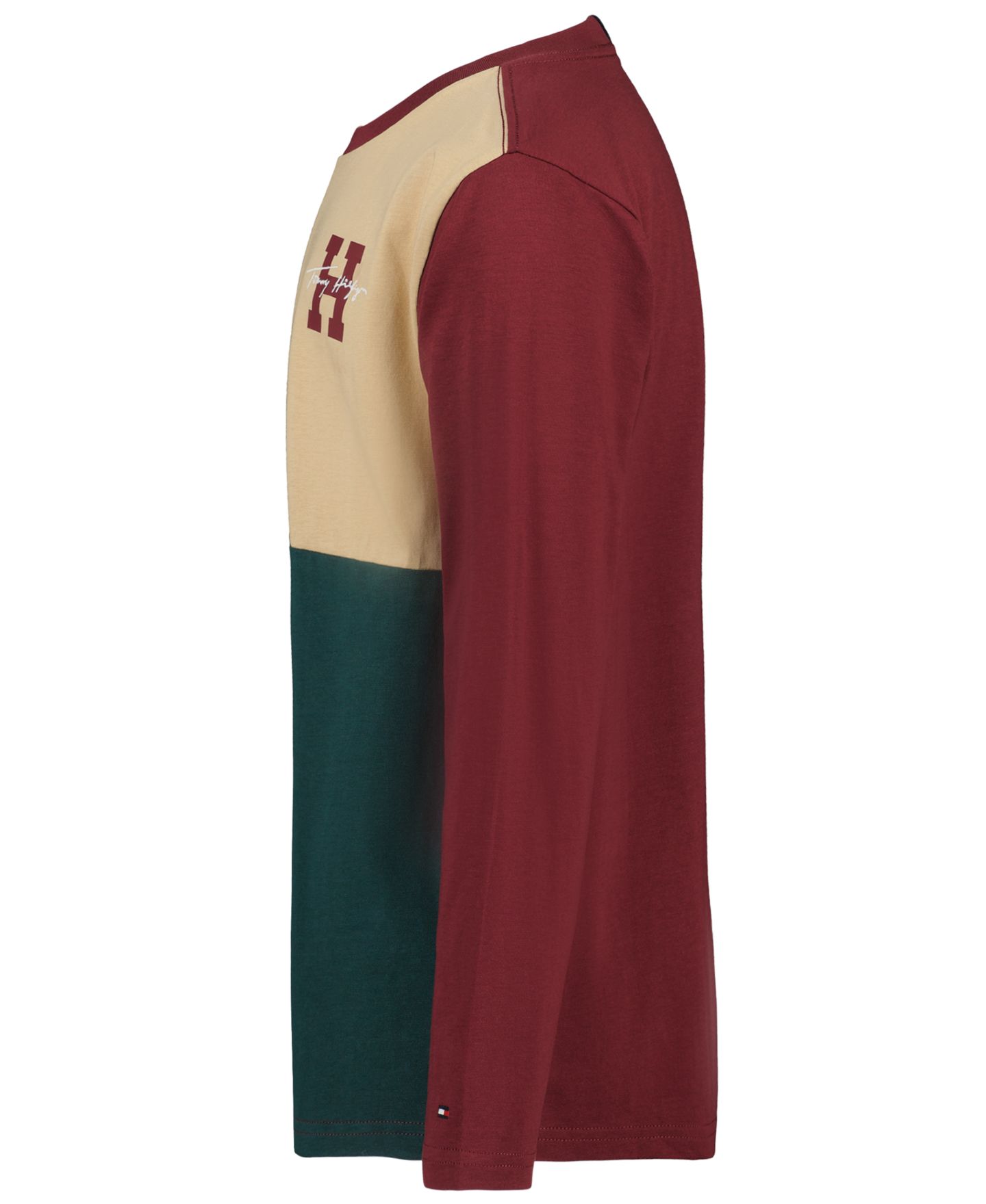 Футболка Tommy Hilfiger Quad Pieced Long-Sleeve Graphic Colorblock для мальчиков, цвет: Zinfandel — фото 7