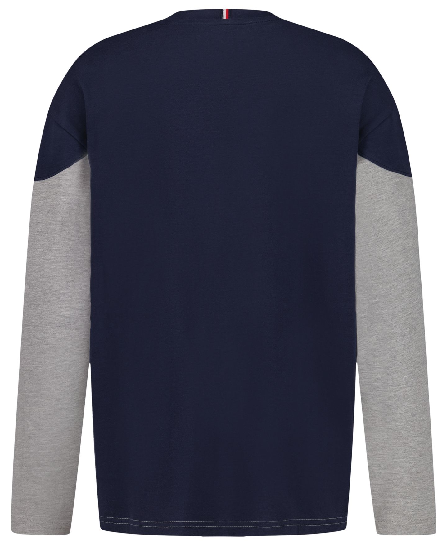 Футболка Tommy Hilfiger Hockey-Inspired Long-Sleeve V-Neck для мальчиков, цвет: Серый меланжевый — фото 2