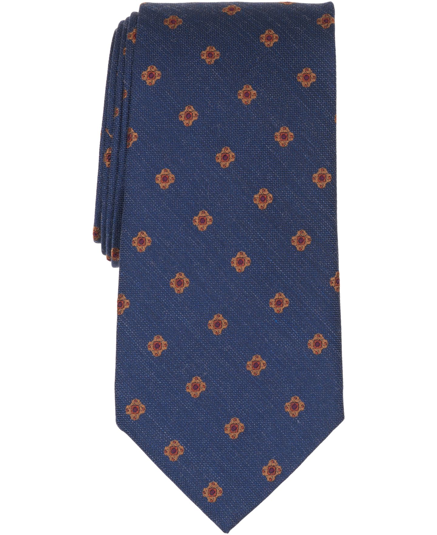 Мужской галстук Brooks Brothers Foulard Tie, цвет: Тёмно-синий — фото 1