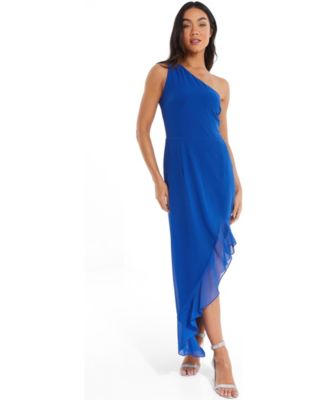 Women's Chiffon One-Shoulder Maxi Dress With Split