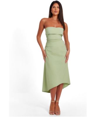 Women's Bengaline Bandeau Midi Dress
