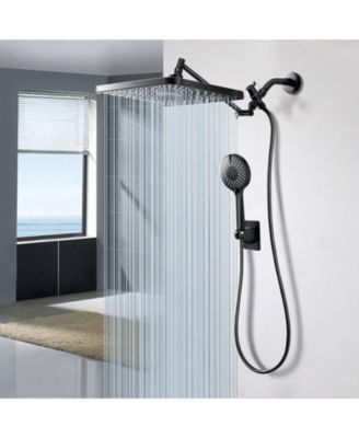 12.2" Rain Shower Head Starry Sky Handheld Dual Waterfall Air-in Tech