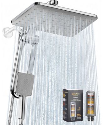  11-inch Dual Filtered Rainfall Handheld Shower Head 7-Mode Combo