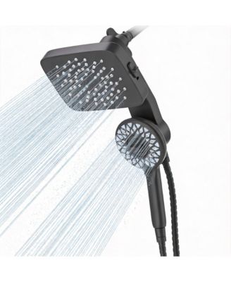 Dual Shower Head Handheld 2-in-1 Rainfall Spray Modes