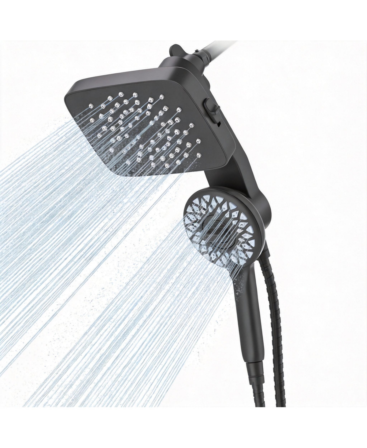 Cyqbd Dual Shower Head Handheld 2-in-1 Rainfall Spray Modes