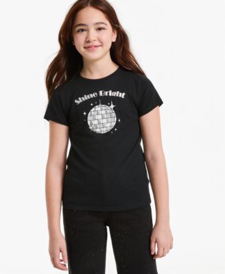 Girls' XS-XL Shine Bright Crewneck Short-Sleeve Graphic T-Shirt