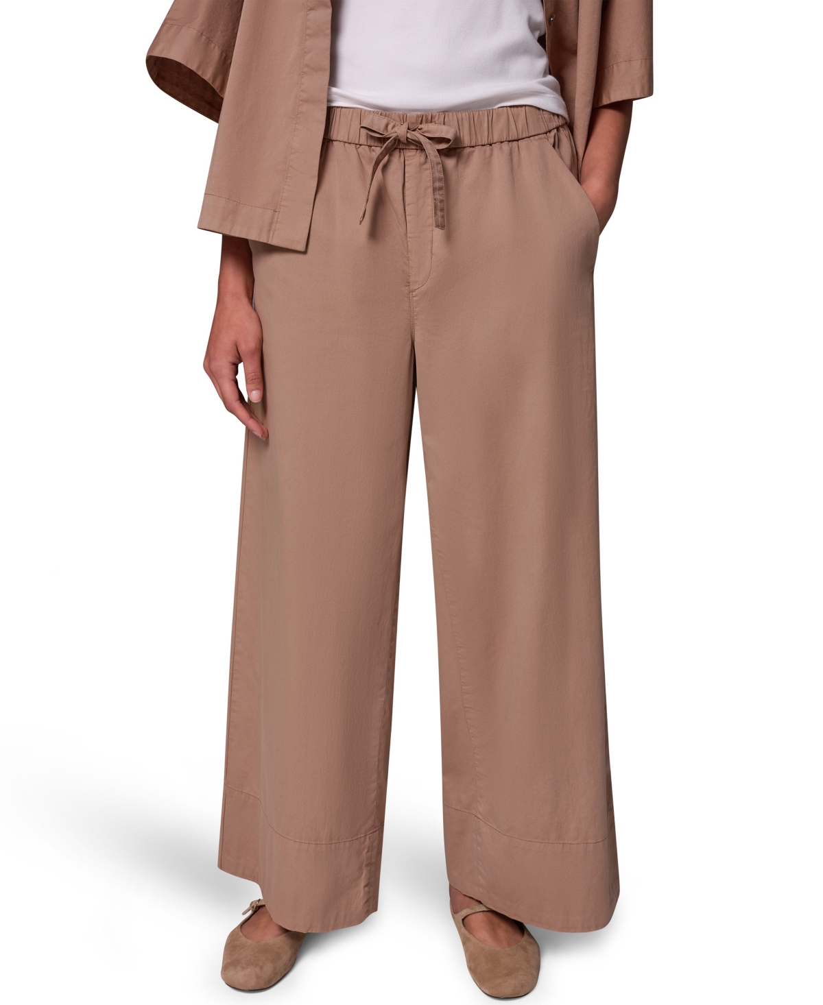 Donna Karan Weekend Women's The Bali Relaxed Beach Pant Wide-leg Drawstring Pants In Camel