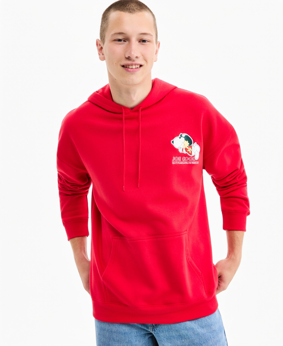 Peanuts | Macy's 100th Thanksgiving Day Parade Adult Unisex Joe Cool Snoopy & Woodstock Balloon Pullover Hoodie, Exclusive