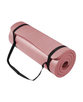 BalanceFrom Yoga Mat, 1-Inch Extra Thick Exercise Pilates Workout Mat, Pinkish