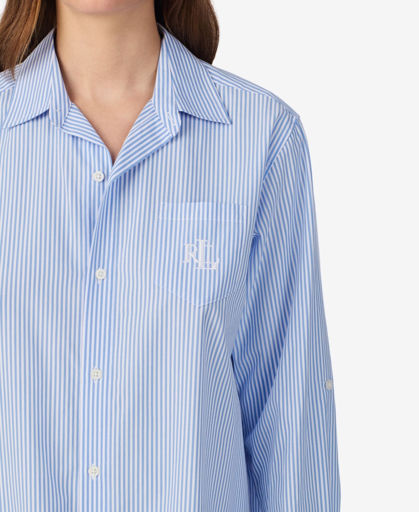 Сорочка His, длинный рукав — Lauren Ralph Lauren, цвет: Синий полосатый — фото 3