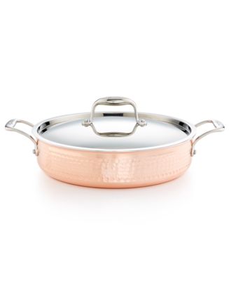 Lagostina Stainless Steel 4-Qt. Dutch Oven with Hammered Copper Lid - Macy's