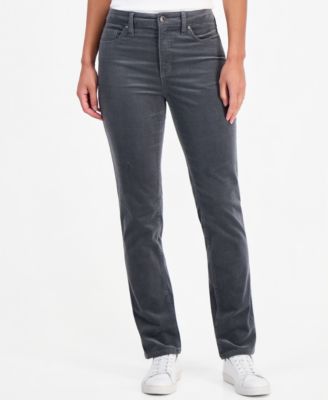 Petite Corduroy High-Waisted Straight-Leg Jeans