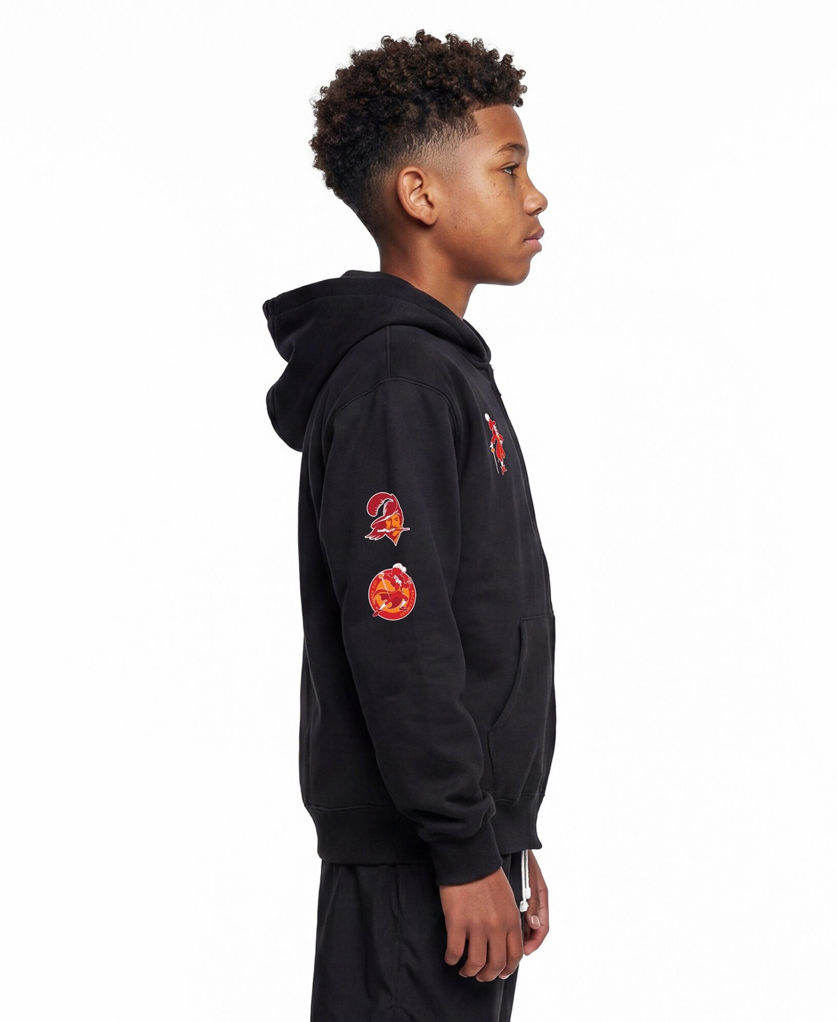 Champion Big Boys and Girls Black Tampa Bay Buccaneers Disney X Full-Zip Hoodie
