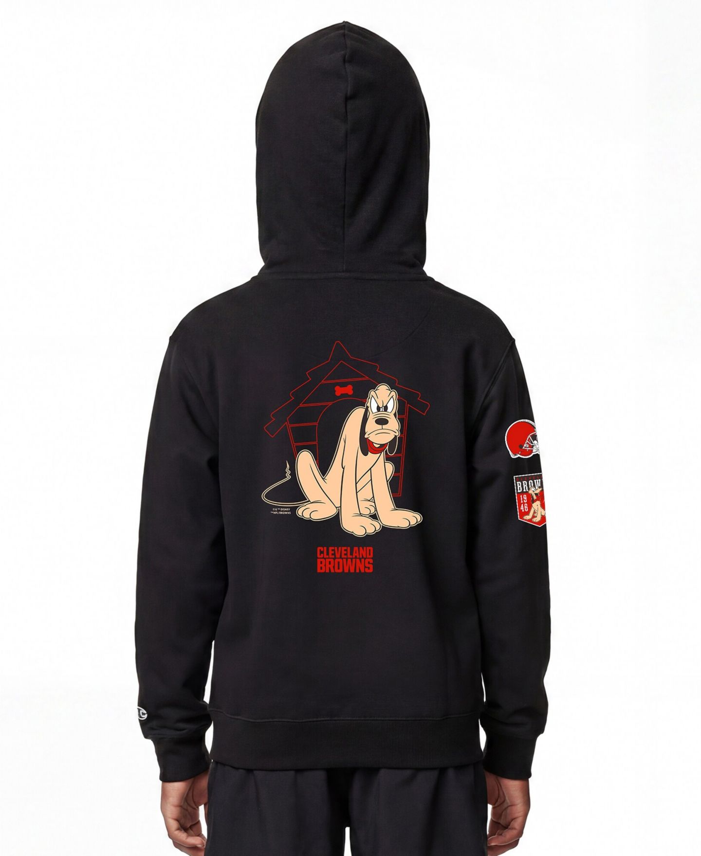 Детское худи Champion Black Cleveland Browns Disney X Champion Full-Zip — фото 5