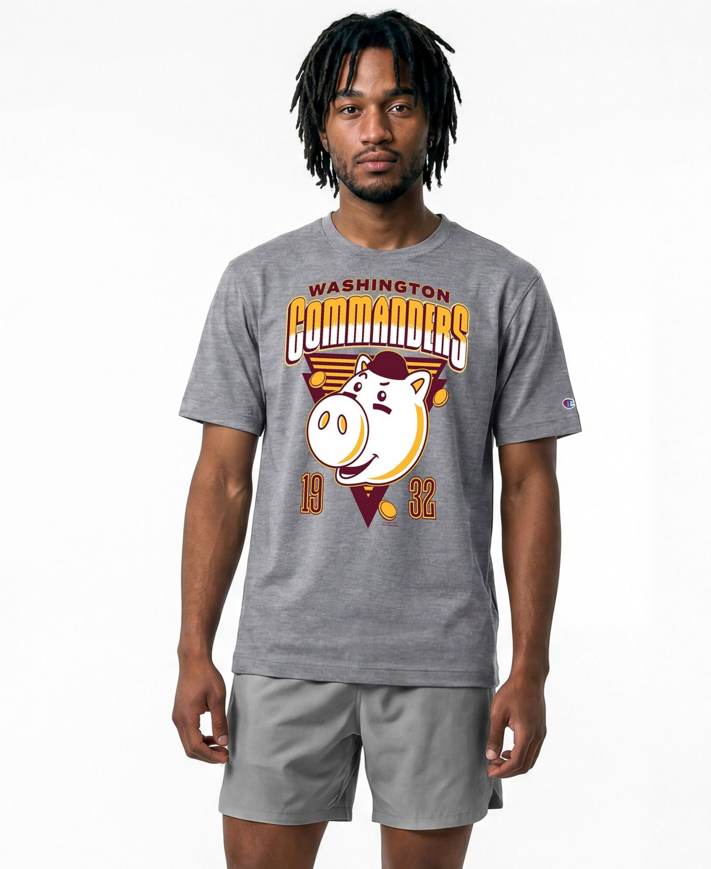 Мужская футболка Champion Gray Washington Commanders Disney X Champion All Star — фото 1