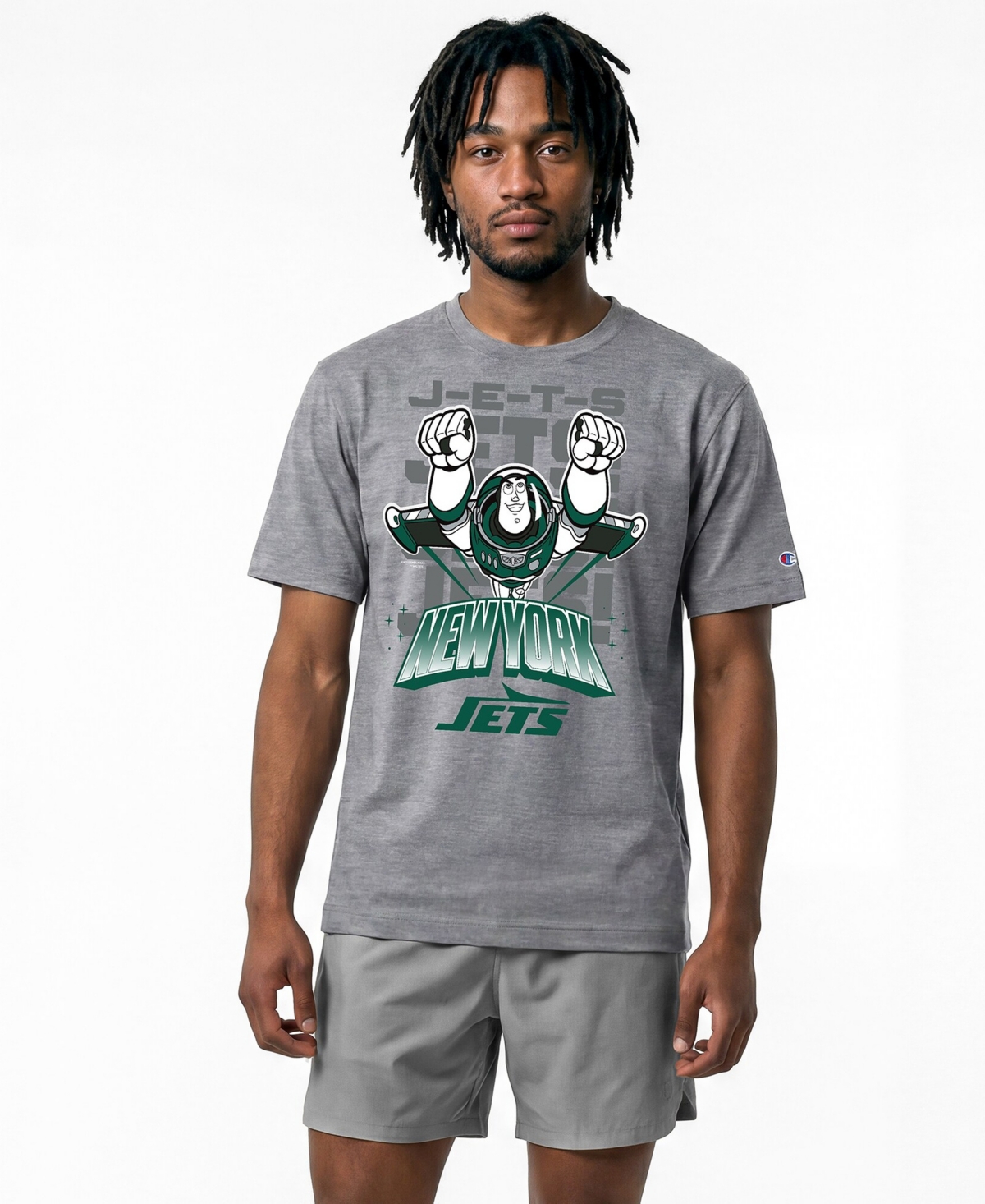 Champion Men's Gray New York Jets Disney X Champion All Star T-Shirt