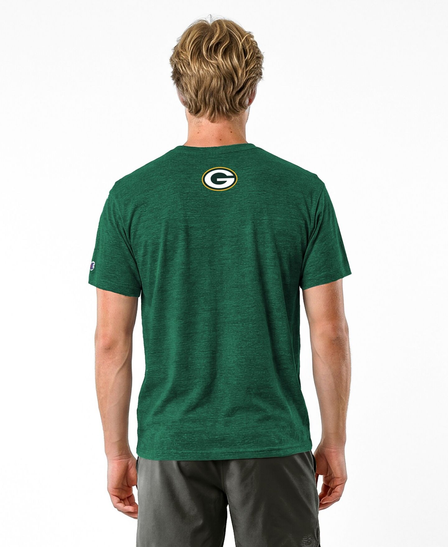 Мужская футболка Champion Dark Green Bay Packers Disney X Champion Tri-Blend — фото 5