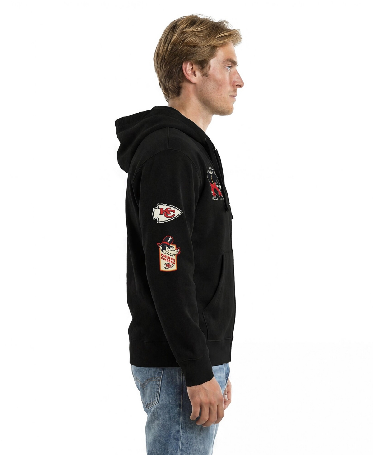 Champion Men's Black Kansas City Chiefs Disney X All Star Full-Zip Hoodie