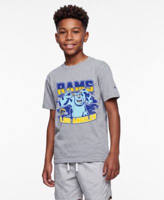 Big Boys and Girls Heather Gray Los Angeles Rams Disney X Champion T-Shirt