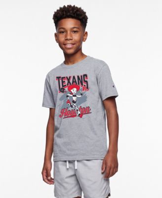 Big Boys and Girls Heather Gray Houston Texans Disney X Champion T-Shirt