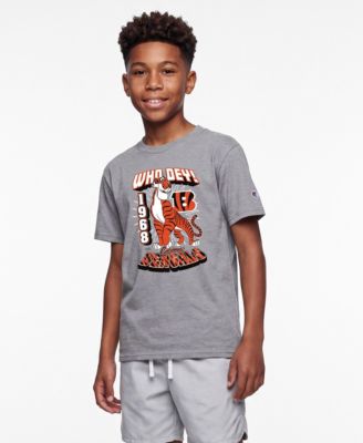Big Boys and Girls Heather Gray Cincinnati Bengals Disney X Champion T-Shirt