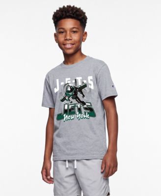 Big Boys and Girls Heather Gray New York Jets Disney X Champion T-Shirt