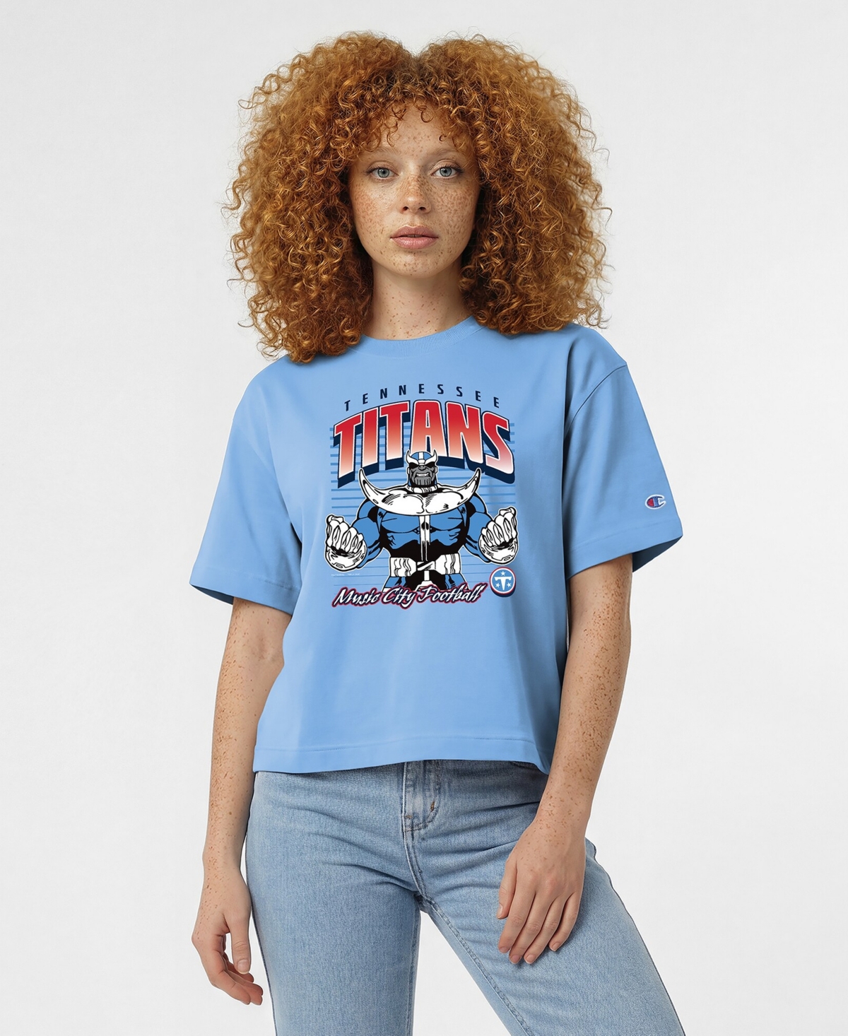 Champion Women's Light Blue Tennessee Titans Disney X All Star T-Shirt