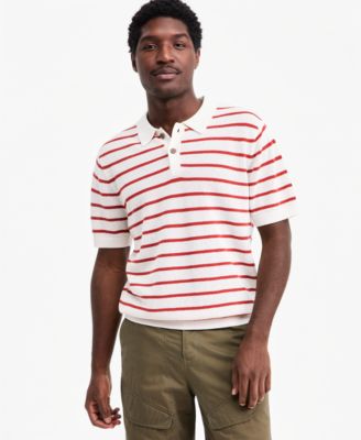Men's Martin Stripe Short-Sleeve Camp-Collar Polo Shirt