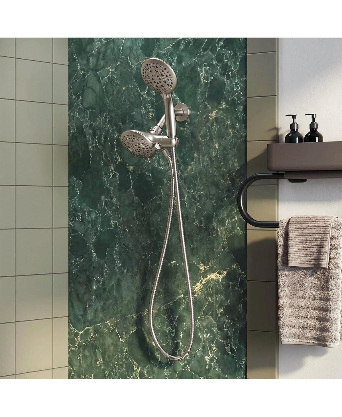 Cyqbd Dual Shower Head 2-in-1 Rainfall Handheld System