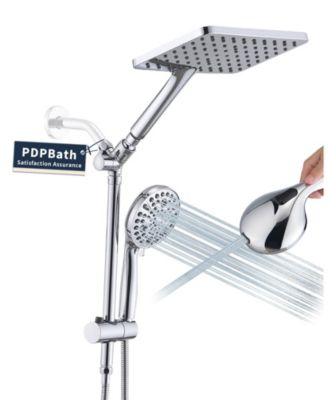 Rainfall Shower Head Handheld Slide Bar Height Adjustable
