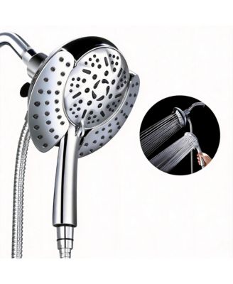 2 In 1 Dual Shower Head Handheld Rainfall 9 Spray Modes