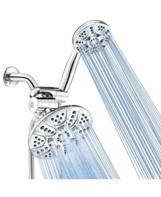 2-in-1 Rain Shower Head Handheld Spray Combo 30 Settings 3-Way Dual Set