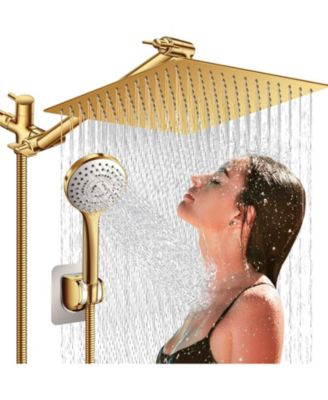 12'' Shower Head With Handheld High Rainfall Extension Arm