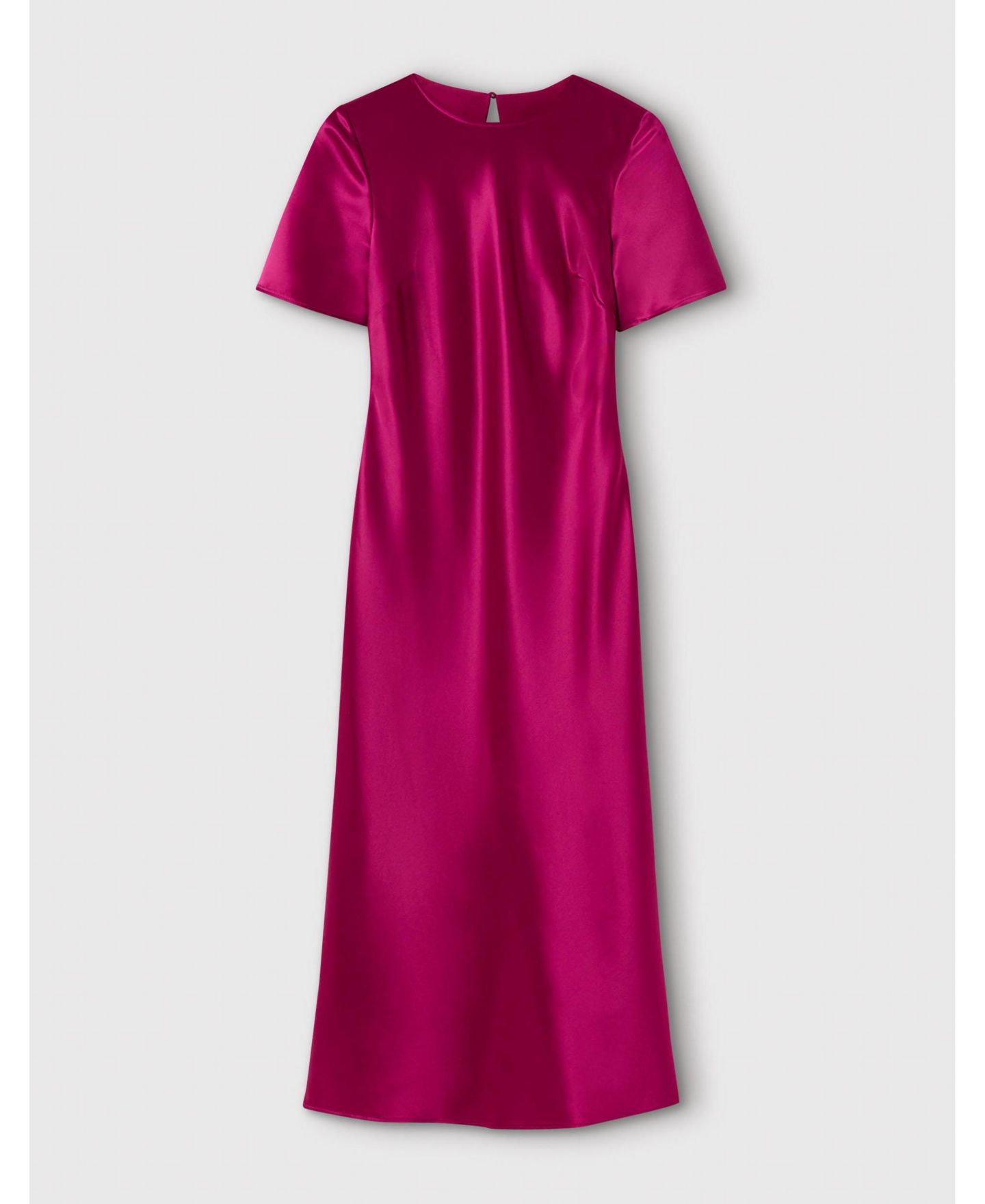 Женское платье Whistles Avery Satin Short-Sleeve Midi, цвет: Розовый — фото 6