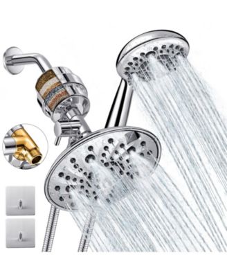 Dual Filtered Shower Head Handheld Rainfall Filtration Hose