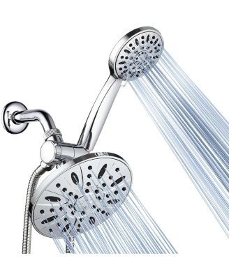 7" 3-Way Rainfall Showerhead with 6-Setting Hand Held 2.5 Gallons