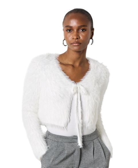 Женские болеро Apricot Long-Sleeve Tie-Up Cropped Bolero, цвет: Белый