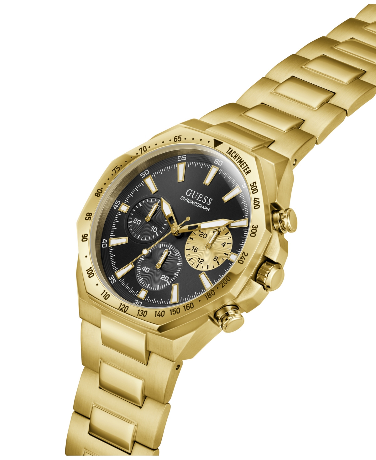 Guess Men's Quartz Gold-Tone Stainless Steel Watch 42mm