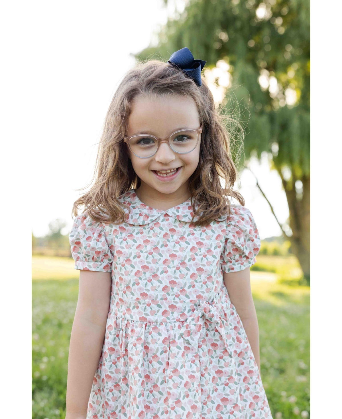 Florence Eiseman Toddler Girls' 2T-5T Floral A-Line Front-Tie Dress