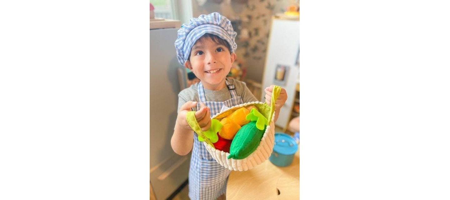 Детские игрушки Haba Biofino Vegetable Basket Soft Play Food 8-Piece Set, Ages 3+, цвет: Open Miscellaneous — фото 2