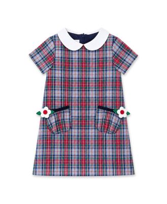 Girls' 4-16 Plaid Short-Sleeve A-Line Dress