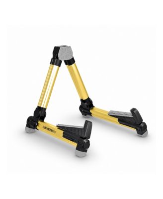 Guitar Stand Adjustable A Frame Shape w Rubber Pad Arms Supports Acoustic Electric Bass Gold