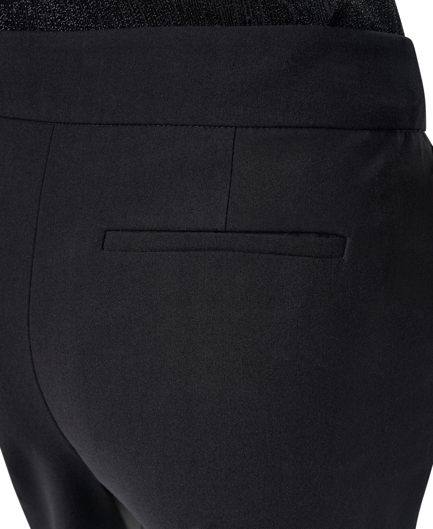 Женские брюки DKNY High-Waisted Wide-Leg Belted, цвет: Чёрный — фото 8